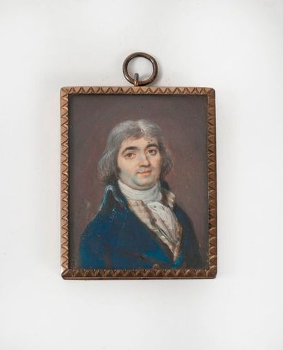 Ecole FRANCAISE du début du XIXème siècle 

Portrait d'homme en buste à la redingote...