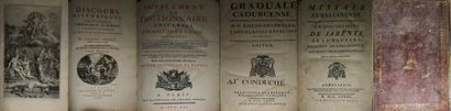Lot de volumes in-folio :

- Jacques SAURIN

Discours...