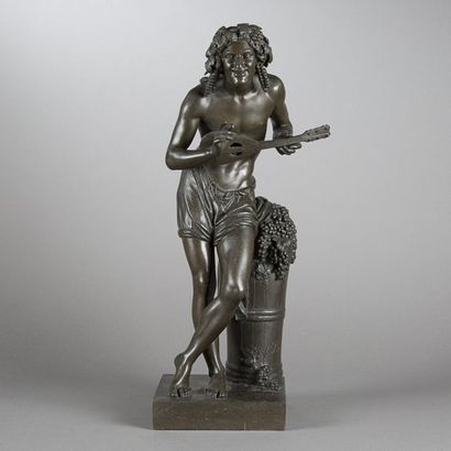 Francisque DURET (1804-1865) 

Bacchus improvise, 

Épreuve en bronze à patine brune.

Signé...