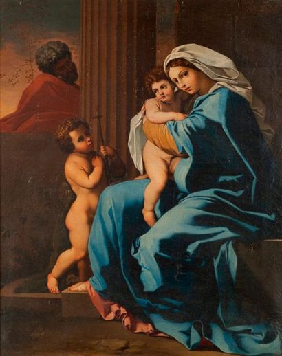 D'après Nicolas POUSSIN (1594-1665) 

Sainte Famille ou la Vierge à l’Enfant avec...