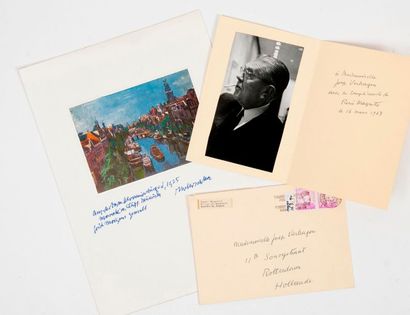 René MAGRITTE (1898-1967) 

Carte autographe signée, datée du 16 mars 1967 et adressée...