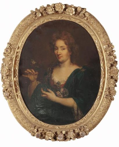 MIGNARD Pierre (Dans le Goût de) 1612 - 1695 Portrait en buste d'une femme de qualité...
