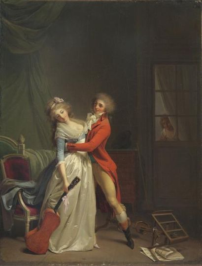 BOILLY Louis Léopold 1761 - 1845 Suite de la douce impression de l'harmonie Huile...