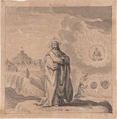 CHAUVEAU François (Attribué à) 1613 - 1676 1 - La vision d'Ezéchiel
Annoté dans la...