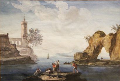 VERNET Claude Joseph (Ecole de) 1714 - 1789 1 - Fisherman, walker and fish merchants...