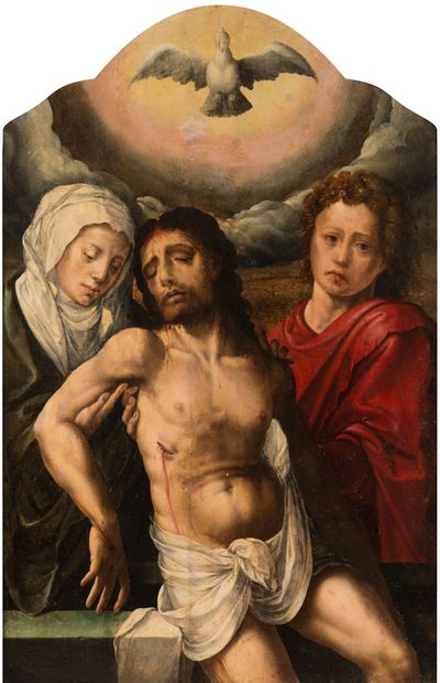 ORLEY Barend van (Ecole de) 
Le Christ mort soutenu par la Vierge et saint Jean
Huile...