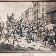 null JEAURAT Etienne (Attributed to)

1699 - 1789

Two street scenes in Paris.

1...
