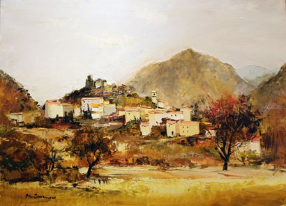 Michel JOUENNE (né en 1933). Haute Provence.
Oil on canvas, signed lower left, resigned...