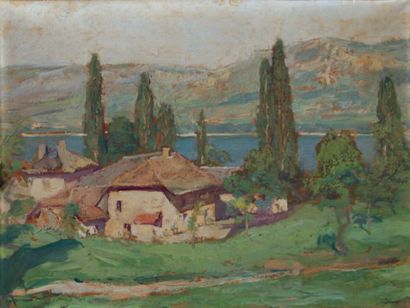Lucien Hector JONAS (1880-1947). 
Le lac du Bourget, Le Mont Revard et Le Bourdeau.



Deux...