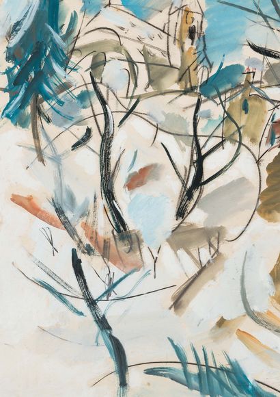 GEN PAUL (1895 - 1975) Grosrouve.
Gouache on pencil lines, signed and located lower...