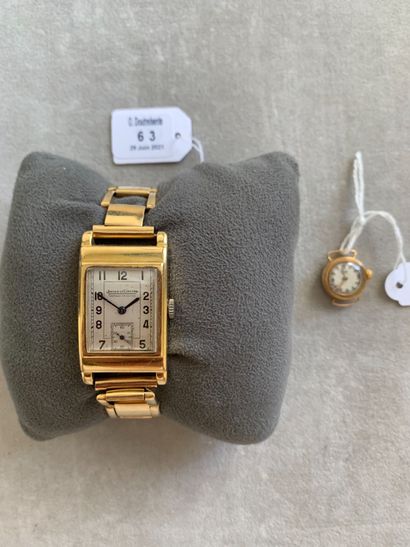 JAEGER LECOULTRE Montre bracelet d'homme, en or jaune 750 millièmes, la montre de...