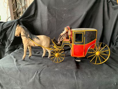 null Horse and doll carriage, doll house, screen and small chair. (accidents)