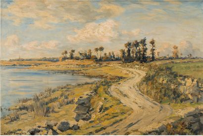 André DAUCHEZ (1870-1948) Landscape towards Kerhoas
Oil on canvas, signed lower left
55...