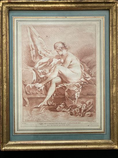 GILLES DEMARTEAU (1722-1776) 
Baigneuse, d'après F. Boucher, N° 45 de son oeuvre



Tête...