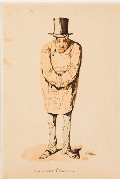 LETUAIRE Pierre Toulon 1798-id.; 1885 Deux dessins en pendant: «En quête d'un mari»...