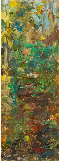 Jean COMMERE (1920-1986) Autumn
Oil on panel, signed lower right
64 x 23 cm