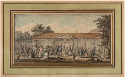 SWEBACH-DESFONTAINES Jacques François Joseph Metz, 1769-Paris, 1823 Le café Godet,...