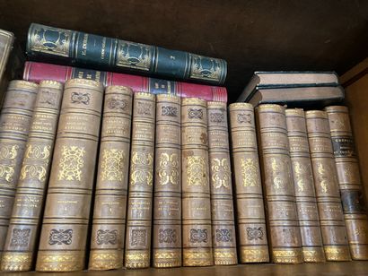 null Handle of half-bound volumes mainly law books.