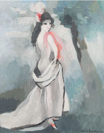 Marie LAURENCIN (1883 - 1956) Carmen.
Huile sur toile, signée en bas à droite.
40...