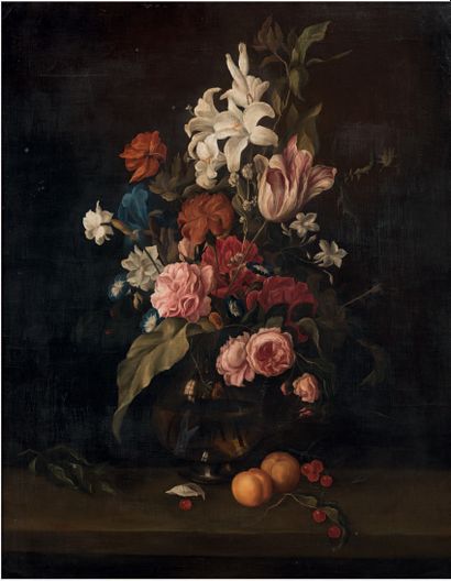 HEEM Jan Davidsz de (D'après) 1606 - 1683. Travail du XXe siècle. Vase de fleurs...