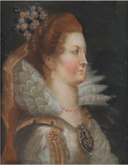 RUBENS Pierre - Paul (D'après) 1577 - 1640. Travail du XIXe siècle. 1 - Portrait...