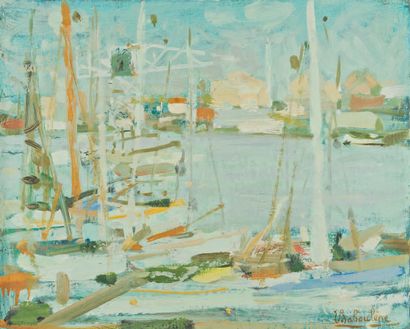 Eugène BABOULENE (1905-1994) Morning, 1967.
Oil on canvas, signed lower right, resigned,...