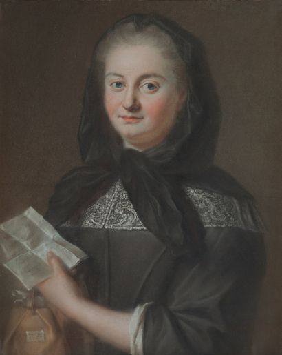 École française du XVIIIe siècle. Portrait de Marie-Anne Haron d'Honneville (? -...