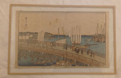 Utagawa Hiroshige (1797-1858) Oban yoko-e de la série Toto meisho, vues célèbres...