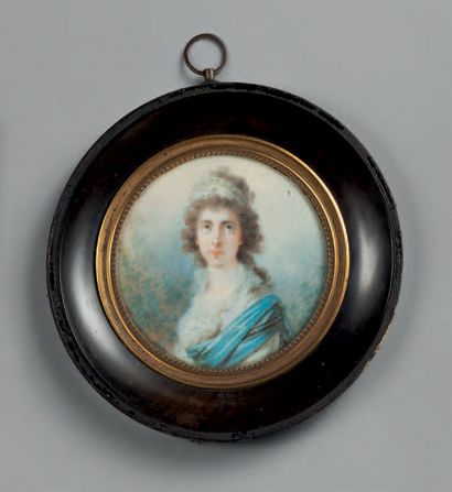 ECOLE FRANCAISE Première moitié du XIXe siècle Portrait présumé de la comtesse de...