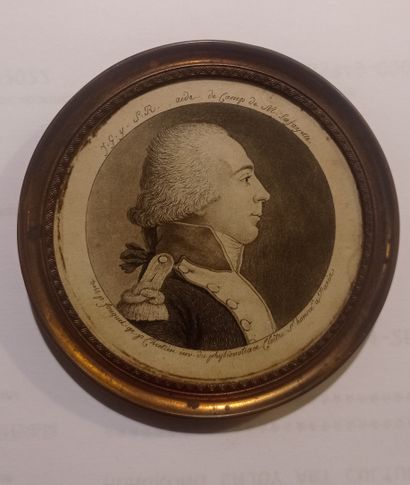 Gilles-Louis CHRETIEN (1745-1811) J.G.Y. S.R. aide de camp de M. Lafayette.
Dessiné...