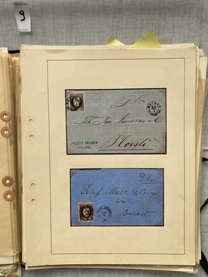 null A folder : Romania : Important study on the 1865 issue of Nicolas-Jean 1er de...