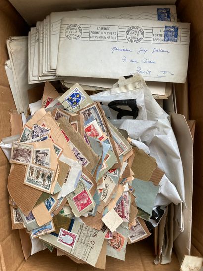 null Trois cartons : Correspondance sur enveloppes et sur cartes, périodes semi-moderne...