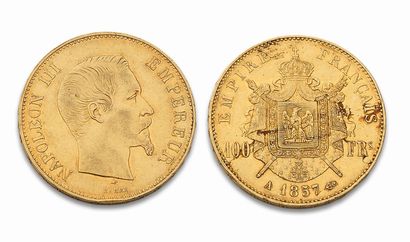 null NAPOLEON III (1852-1870). 100 francs bare head. Paris. 1857. (G. 1135). Bumps...