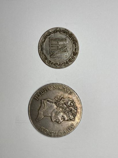 null GERMANY. Westphalia. JEROME NAPOLEON (1807-1813). Thaler. 1811 (KM 20a). 5 centimes....