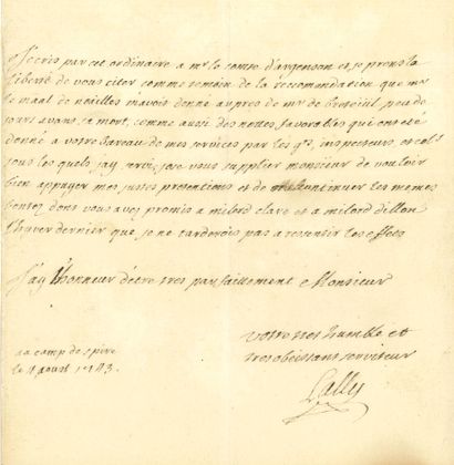 null Thomas-Arthur de LALLY-TOLENDAL (1702-1766) gouverneur des Indes, vaincu par...