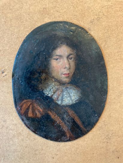 ECOLE FRANCAISE - Première moitié du XVIIe siècle Portrait de gentilhomme à la collerette...