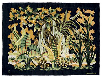 Simon CHAYE (né en 1930) La Source.
Tapestry woven by the Braquenié workshop in
Aubusson.
IV...