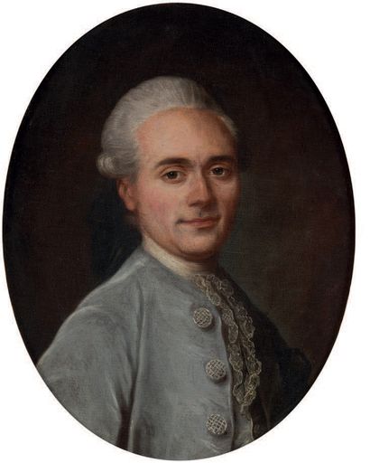 ECOLE SUISSE ou FRANCAISE - Seconde Moitié du XVIIIe siècle Portrait présumé du fabuliste...