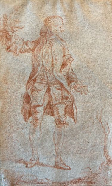 ECOLE FRANCAISE - Première Moitié du XVIIIe siècle Full-length portrait of a gentleman...