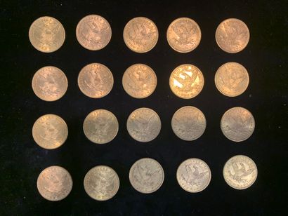 null Vingt pièces d’or de 10 dollars (1847 ; 1881 ; 1885 ; 1893 ; 3x1894 ; 1897 ;...