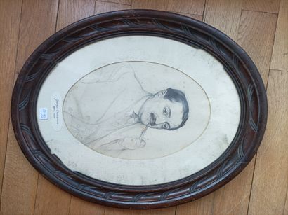Paul Émile BÉCAT (1885 - 1960) Portrait de Georges Chennevière, 1921.
Dessin au crayon...