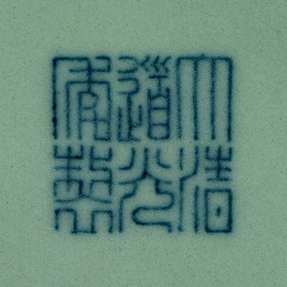 CHINE - Epoque DAOGUANG (1821 - 1850) Paire de jardinières polylobées en porcelaine...