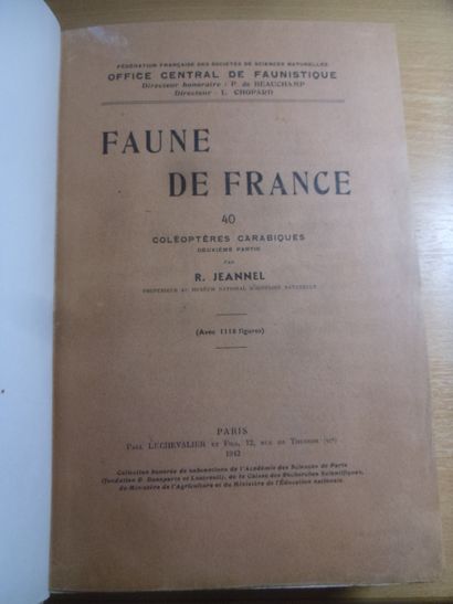null Faune de France, 40 coléoptères carabiques
R. Jeannel, pages 574 à 1173, 19...