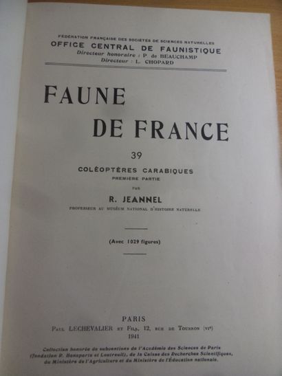null Faune de France, 39 coléoptères carabiques
R. Jeannel, 571 pages, 1941