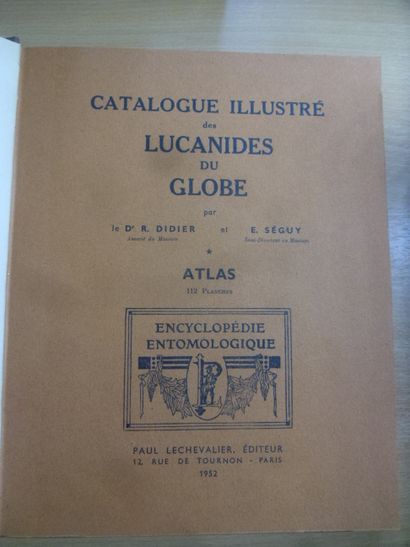 null Catalogue illustré des lucanidés du globe
Dr R. Didier, E. Séguy, 112 planches...
