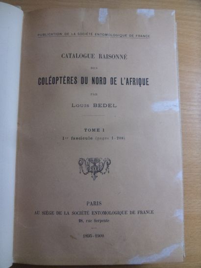 null Catalogue raisonné des coléoptères du nord de l'Afrique
Louis Bedel, tome 1,...