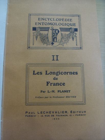 null Les longicornes de France
L.M. Planet, 386 pages, 1927