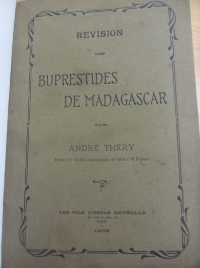 null Révision des buprestidés de Madagascar
André Théry, 186 pages et planches, ...