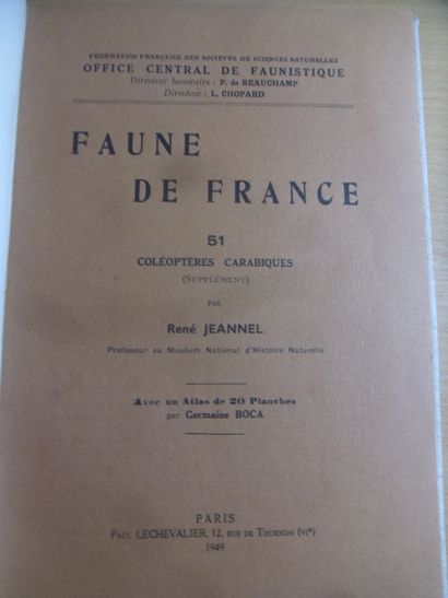 null Faune de France, 51 coléoptères carabiques
R. Jeannel, 20 planches, 1949