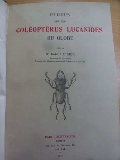null Etudes et atlas sur les coléoptères lucanidés du globe
Dr Robert Didier, 260...